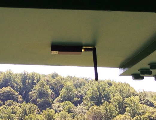 Wireless strain gauge SenSpot sensor installed on bridge girder